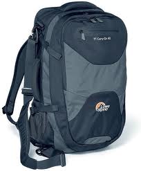 The Lowe Alpine Carry-On 40 travel rucksack in black