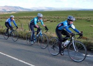 Elizabeth Adams (centre) came 5th in the Lake APR Feminine. Pic credit: Ian Henderson