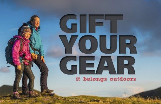 Gift Your Gear it belongs outdoors