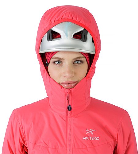 The hood will fit over a helmet if required.