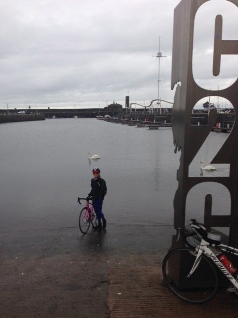 Tradition has it that you dip the rear wheel of your bike into the sea before setting off on the C2C.