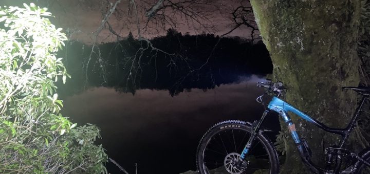 night mountain bike riding